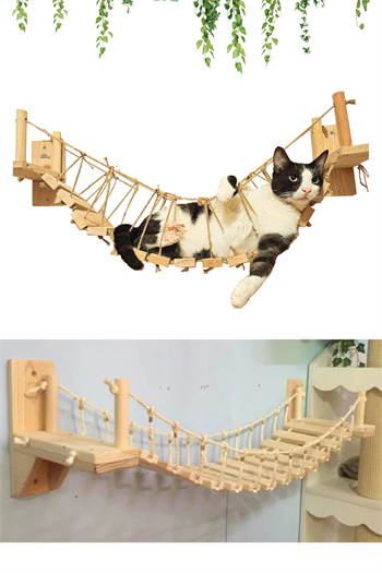 110cm Kedi Duvar Köprüsü, Kedi Yatağı Kedi Tırmalama Kedi Merdiveni BuShop Miyav Köprüsü