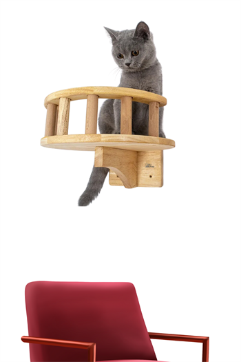 Kedi duvar yatağı Kedi duvar parkuru Kedi duvar rafı Kedi duvar oyun alanı Patiyol Tekli Hadrian Series