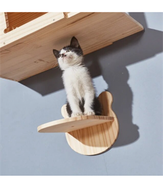 Kedi duvar rafı  Kedi atlama platrofmu BuShop Ahşap Doğal Tasarım Panda