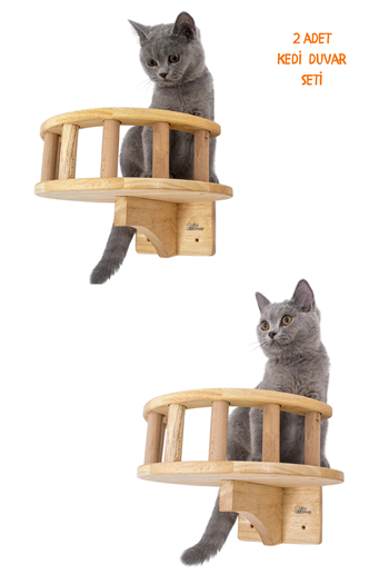 Kedi duvar yatağı Kedi duvar parkuru Kedi duvar rafı Kedi duvar oyun alanı Patiyol Tekli Hadrian Series