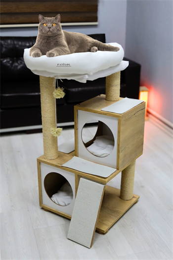 Kedi evi Kedi yatağı Kedi Tırmalama Evi Patiyol Modern Loft Kedi Oyun Evi