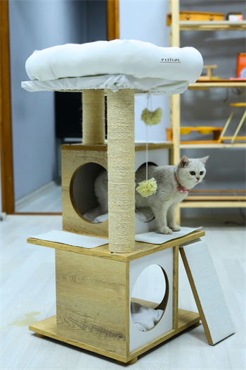Kedi evi Kedi yatağı Kedi Tırmalama Evi Patiyol Modern Loft Kedi Oyun Evi