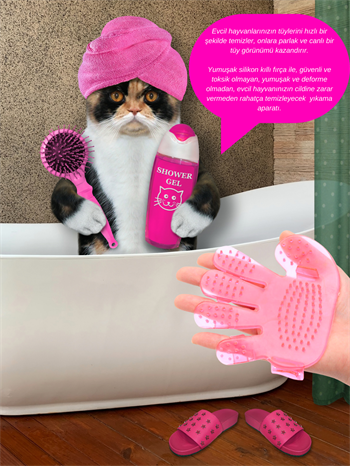 Kedi Fırçası, Kedi Fırça Eldiveni Aparatı ,Evcil Hayvan Bakım eldiveni  ve Kaşıma ,Tarama masaj ikili Eldiveni İthal