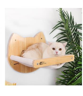 Kedi duvar hamağı, Kedi duvar parkuru, Kedi duvar yatağı, Kedi Duvar Evi, Kedi duvar merdiveni, Kedi duvar tırmalama,  4 parça muhteşem ahşap set , Bushop Tom Serisi
