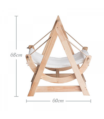 Kedi Hamak Yatak BuShop Lüks Ahşap Minder Hediyeli