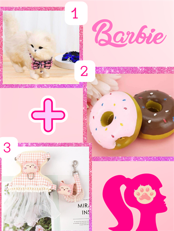 Kedi kıyafeti, Kedi elbisesi, M kedi tasması,kedi papyonu, kedi künyesi,kedi oyuncağı, kedi ses çıkartan oyuncak, 3 lü Barbie serisi 