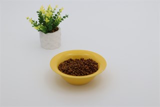 Kedi köpek mama kasesi 15cm Sarı Seramik Yüksek Kalite BuShop