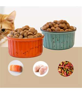 Kedi köpek mama kasesi 2 Parça Yüksek Kalite 10cm Porselen Ateş Böceği ve Mavi Kelebek Seri 