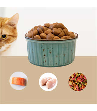 Kedi köpek mama kasesi Tekli 10cm  Porselen  Yüksek Kalite Mavi Kelebek Serisi