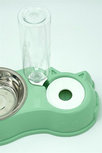 Kedi  Köpek Mama ve Su Kabı  BuShop Otomatik Su Sebili Yeşil