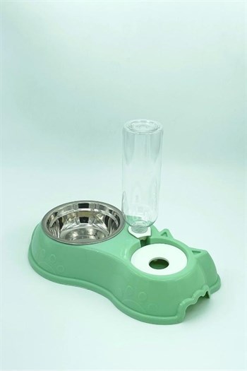 Kedi  Köpek Mama ve Su Kabı  BuShop Otomatik Su Sebili Yeşil