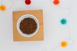 Kedi Köpek Mama Ve Su Kabı-Kırılmaz Melamin Tekli Kase Hediyeli-Kontraplak Ahşap-BuShop Yumak 