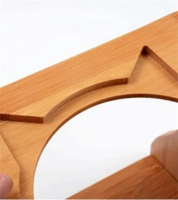 Kedi Köpek Mama Ve Su Kabı-Seramik Tek Kase Hediyeli-Kontrplak Ahşap-BuShop Katya Preminyum 