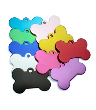 Kedi Köpek Tasma Ucu ve Künyesi Özel Tasarım Kemikli Mavi Bushop Modeli