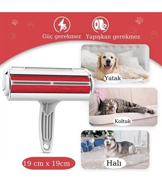 Kedi Köpek Tüy Temizleyici Hazneli ve Kıl Toz Toplayıcı