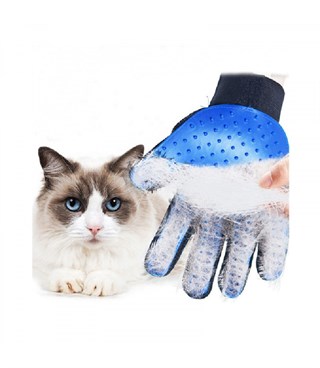 Kedi Köpek Tüy Toplayıcı ve Kaşıma-Tarama-masaj Eldiveni İthal Mavi