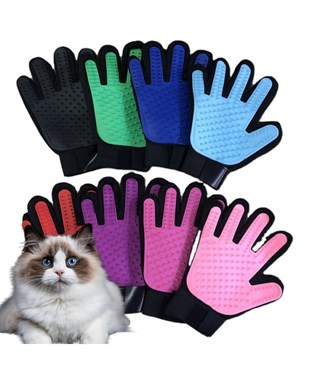 Kedi Köpek Tüy Toplayıcı ve Kaşıma-Tarama-masaj  Eldiveni İthal Pembe 