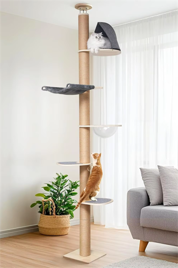 Kedi Kulesi ve Kedi Tırmalama Ağacı Bushop Kedi Tırmalama Direği Planet Serisi