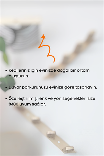 Kedi merdiveni Ahşap kedi tırmalaması Doğal Kedi Tırmanma ve Tırmalama Merdiveni Lilyum Sol Yön