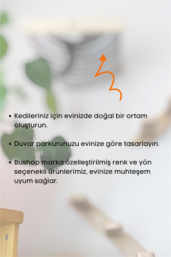 kedi merdiveni, kedi tırmalaması, Kedi Tırmanma Duvar Merdiveni, Doğal 2 Parça, BuShop