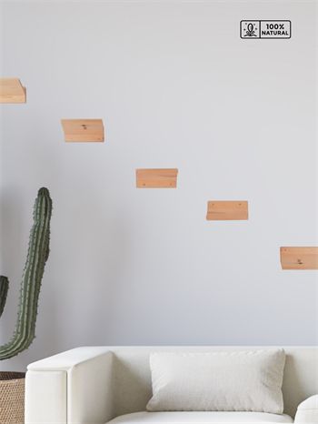 kedi merdiveni, kedi tırmalaması, Kedi Tırmanma Duvar Merdiveni, Doğal 6 Parça, BuShop Eco Raf