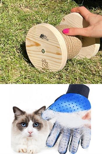 Kedi oyuncağı, kedi tırmalama,kedi tırmalama tahtası, ,tüy toplama eldiveni,kedi fırçası,kedi köpek fırçası ve tarağı 2 li ithal set