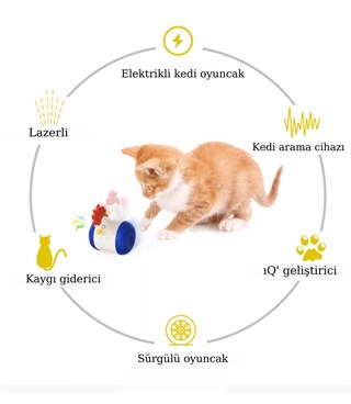 Kedi eğitimi,Kedi Oyuncağı,Kedi oyuncak,Lazerli Bushop  Mavi