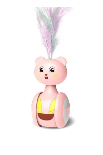 kedi oyuncak ,kedi zeka oyuncağı ,enerji atma oyuncağı, yürüyen kedi oyuncak, yakalama topu ,pembe, otomatik
