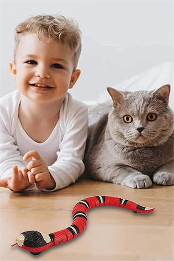 Kedi oyuncak Sensörle Çalışan Şarjlı Ve Hareketli Yılan