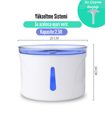 Kedi su pınarı,Kedi su çeşmesi ,Kedi su sebili ,Otomatik  su kabı, Pro,ithal