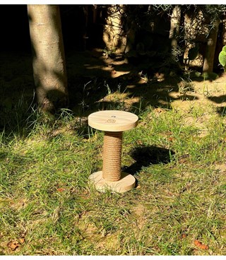 kedi oyuncak, kedi tırmalama oyuncağı, doğal ahşap tekerlek, kedi tırmalama oyuncağı, Jüt halat sargılı Yoyo Modeli BuShop