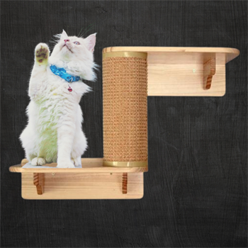 Kedi Tırmanma Ağacı, Kedi Tırmalama, 1 Adet L Tipi Kedi Tırmalama Rafı, Kedi duvar parkuru, Sağ Model, BuShop L Serisi 