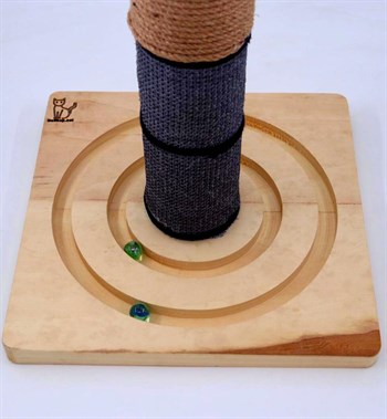 Kedi tırmalama tahtası Kedi tırmanma tahtası 55cm, Doğal Ahşap, Premium Kalite 3 Egzotik Renk