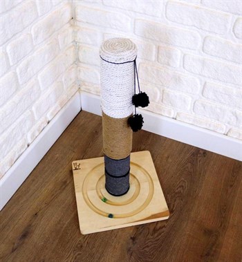 Kedi tırmalama tahtası Kedi tırmanma tahtası 55cm, Doğal Ahşap, Premium Kalite 3 Egzotik Renk