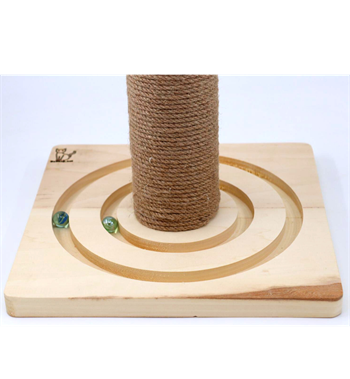 Kedi tırmanma tahtası Kedi tırmalama tahtası  55cm, Doğal Ahşap, Premium Kalite Kahverengi