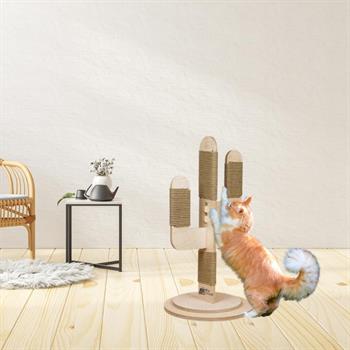 Kedi tırmanma tahtası, zemin koruyuculu yüksek kalite BuShop Kahverengi Kaktüs Modeli