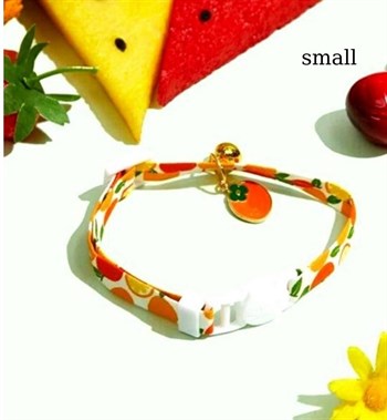 Kedi ve Köpek Boyun Tasması Portakal Desenli S Bushop 