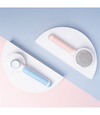 Kedi & köpek Fırçası otomatik Tuşlu ve Tüy Toplayıcı Tarak Mavi