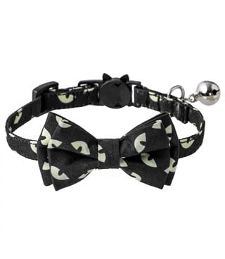 Kedi ve Köpek Papyon Boyun Tasması Kedi Desenli Bushop 