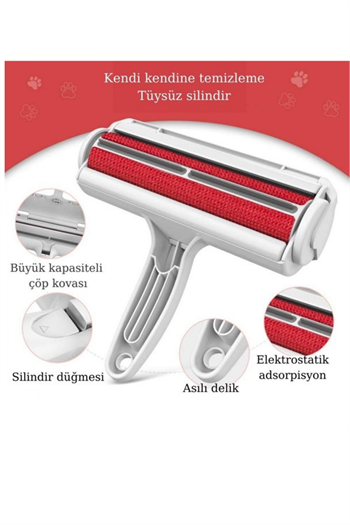 Kedi ve Köpek Tüy Toplama Rulosu, Tırnak makası ve törpüsü, Süper 3 lü İthal Set