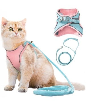 Kedi ve Yavru Köpek Göğüs Tasması Gezdirme Seti 2 Li M BuShop