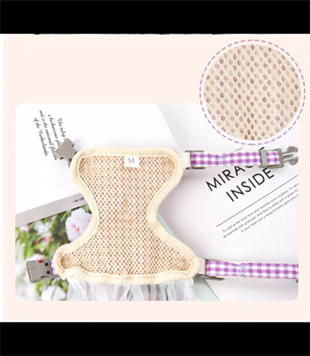 Kedi Giysisi Yürüyüş Tasmalı Kostüm Ekose Deseni BuShop Mavi M