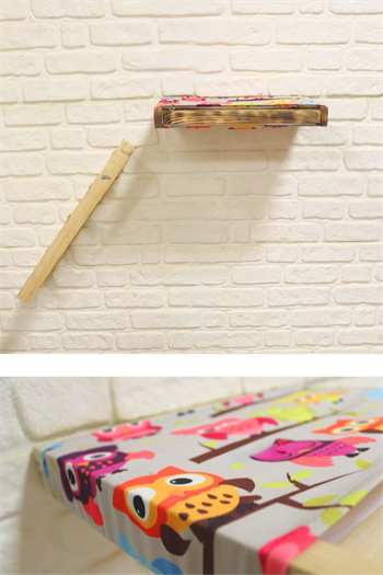 Kedi yatağı Kedi evi ve Kedi merdiveni takımı Sağ Sol Uyumlu Bushop Antique Duvara Monte Kedi Hamağı 