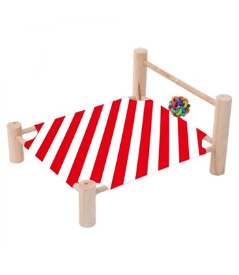 Kedi Yatağı Lüx Kumaş BuShop Modern Kedi Yatağı  Kırmızı Zebra 