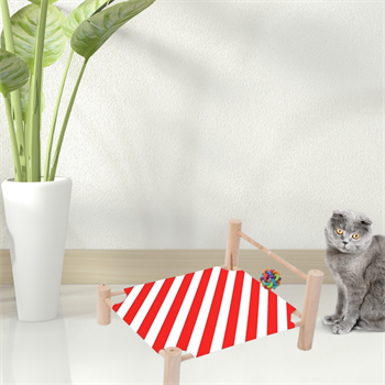 Kedi Yatağı Lüx Kumaş BuShop Modern Kedi Yatağı  Kırmızı Zebra 