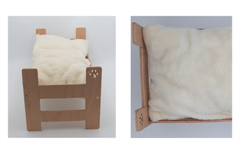 Kedi Yatağı ve Minder Seti Bushop Kontrplak Ahşap