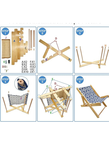 kedi Yatakları ahşap hamak Kediler için Kedi Yatakları Evcil Hayvan Dinlenme Hamak Kedi Uyku Sandalyesi  şezlong