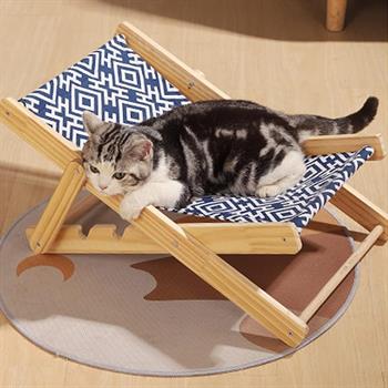 kedi Yatakları ahşap hamak Kediler için Kedi Yatakları Evcil Hayvan Dinlenme Hamak Kedi Uyku Sandalyesi  şezlong