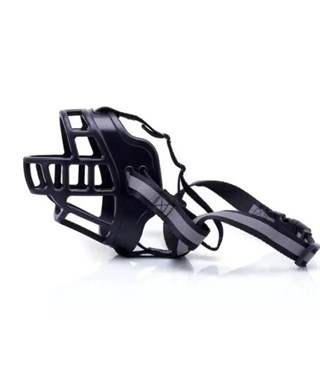 Köpek Ağızlığı Esnek ve Silikon Ayarlanabilir Siyah XL 