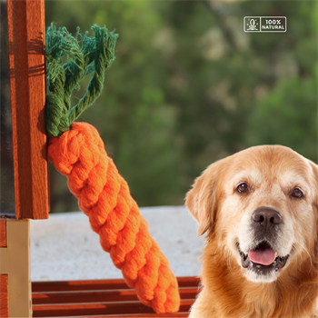 Köpek diş kaşıma ve Isırma oyuncağı – Sağlam Diş İpi Halatı Bushop Havuç 